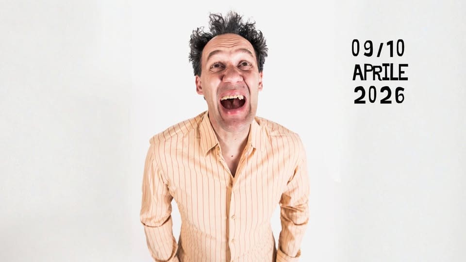 OH MY GODS! di e con Francesco Giorda al Cecchi Point Potrebbe essere un'immagine raffigurante una o più persone e il seguente testo "09/10 APRILE 2026"