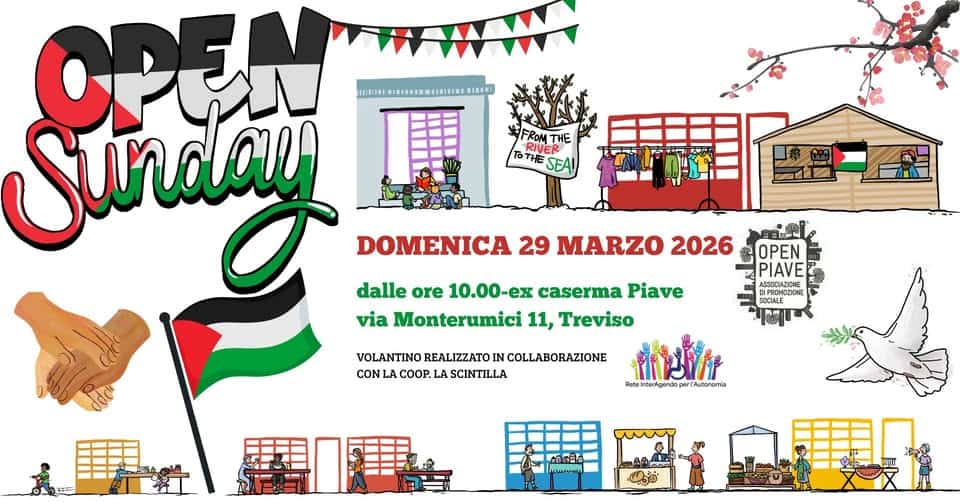 Open Sunday – Marzo | 29.03.26 Potrebbe essere un disegno raffigurante testo