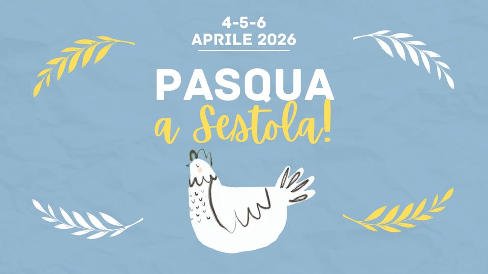 Pasqua 2026 a Sestola! 🥚🌼 4-5-6 Aprile 2026 Potrebbe essere un'immagine raffigurante il seguente testo "4-5-6 APRILE APRILE2026 2026 जोरे PASQUA a Sestola! たたにに"
