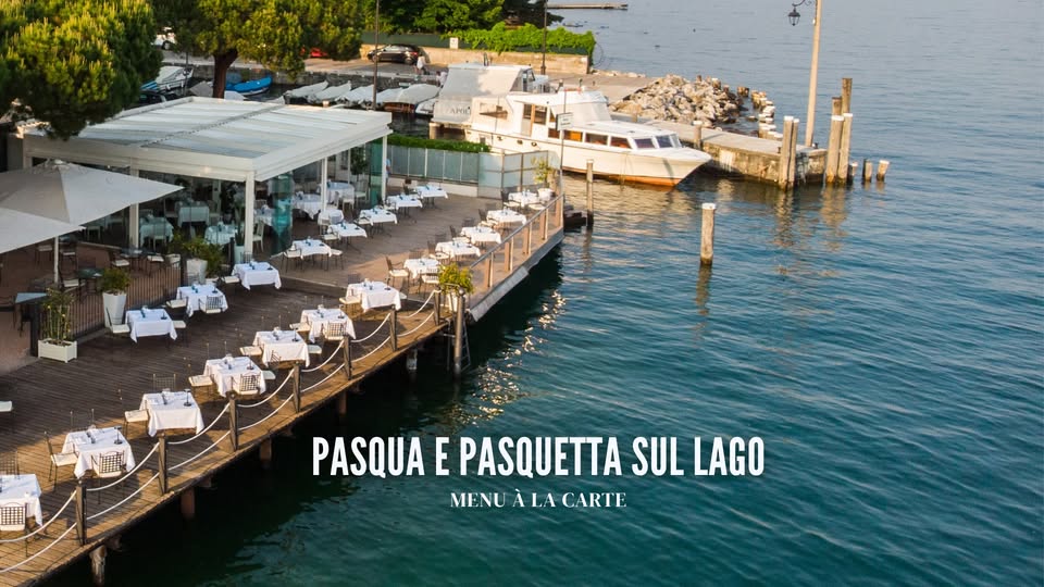 Potrebbe essere un'immagine raffigurante il seguente testo "PASQUA E PASQUETTA SUL LAGO MENU À ALA MENUALACARTE A CARTE"