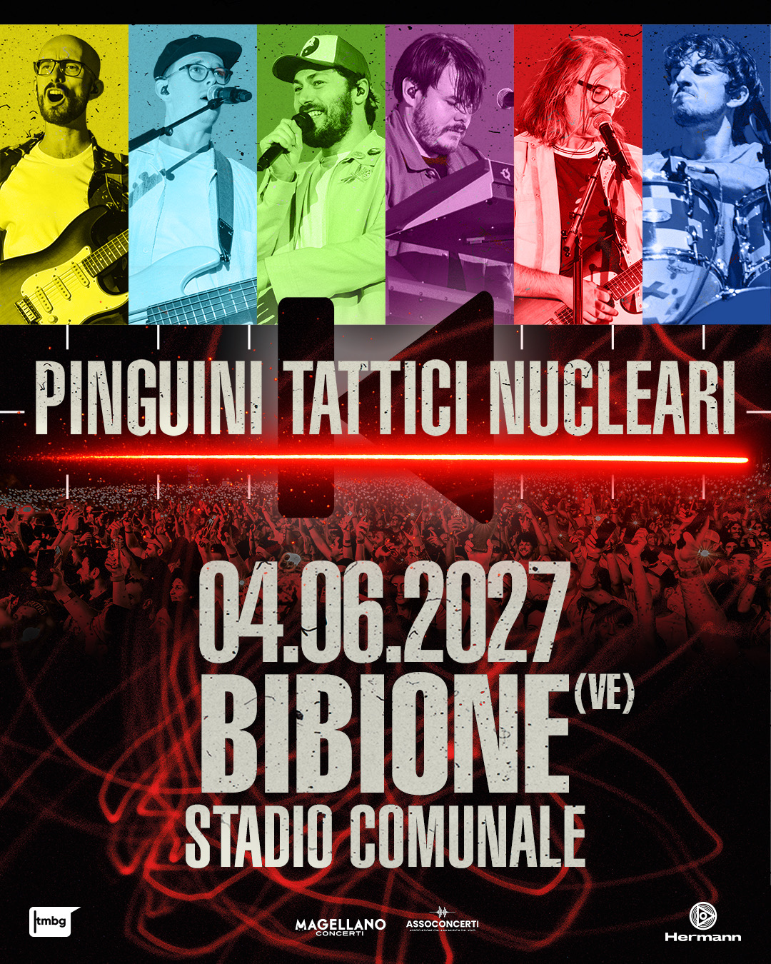 Pinguini Tattici Nucleari – Data zero 2027 Potrebbe essere un'immagine raffigurante testo