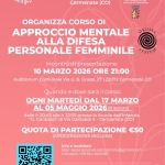 Presentazione Corso di Approccio alla difesa personale femminile Presentazione Corso di Approccio alla difesa personale femminile a Asnago di Cermenate (CO) il 10 marzo 2026
