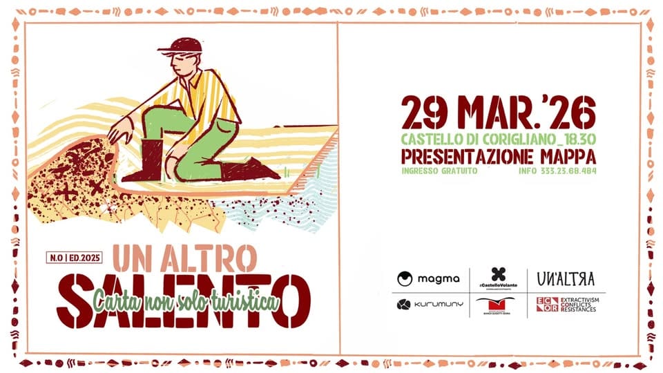 Presentazione di “Un altro Salento – carta non solo turistica” Potrebbe essere un'immagine raffigurante testo