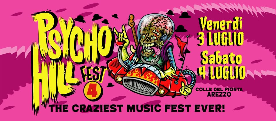 PSYCHO HILL FEST VOL 4 🛸 Potrebbe essere un'immagine raffigurante testo