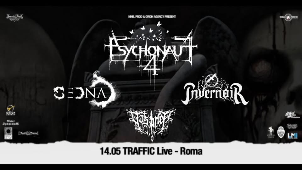 PSYCHONAUT 4 + Sedna – Live @ Traffic Live Club (Roma) Potrebbe essere un'illustrazione raffigurante testo