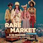 Rare Market – Second Edition Potrebbe essere un'immagine raffigurante macramè e il seguente testo "RARE MARKET 9-10 MAGGIO ORE ORE11-20 11-20 II EDIZIONE IPPODROMO DEL VISARNO FIRENZE"