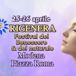 RIGENERA Festival Benessere, Natura & Olistico__Modena Potrebbe essere un disegno raffigurante il seguente testo "25-26 aprile RIGENERA Festival del Benessere & del naturale Modena Piazza Roma M MAGICMARKET MAGIC MM M MARKET"