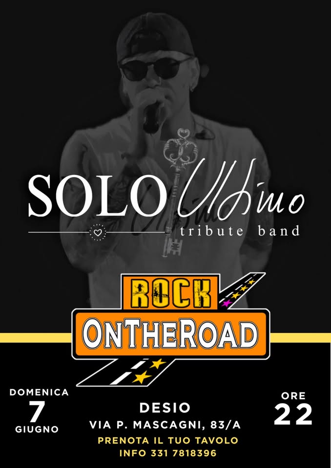 Evento Rock on the road Desio Locandina Rock on the road Desio - domenica 7 giugno ore 22:00 - 00:00
