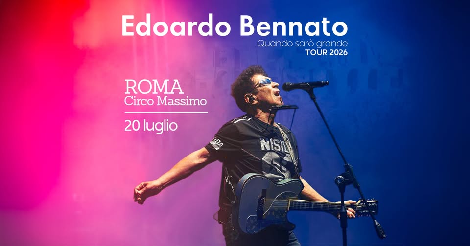 Evento ROMA Circo Massimo Locandina ROMA Circo Massimo - lunedì 20 luglio ore 21:00 - 23:00