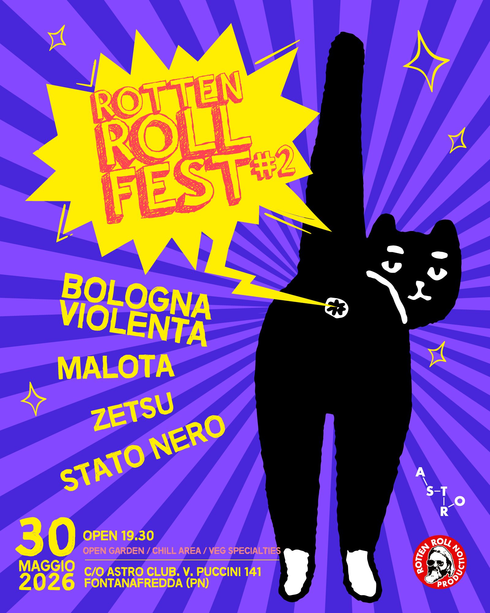Evento Rotten Roll Fest 2! Locandina Rotten Roll Fest 2! - sabato 30 maggio ore 19:30 - 21:30