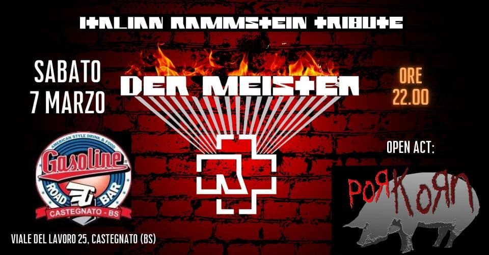 Evento Sabato 7 Marzo,Food Drink & Rammstein Korn Locandina Sabato 7 Marzo,Food Drink & Rammstein Korn - sabato 7 marzo ore 20:00 - 00:30