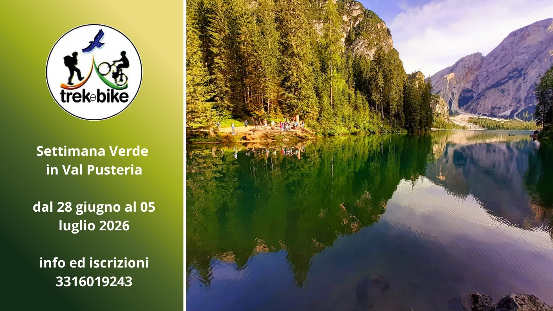 Evento Settimana Verde in Val Pusteria Locandina Settimana Verde in Val Pusteria - da domenica 28 giugno - domenica 5 luglio 2026 ore 04:30 ore 22:00