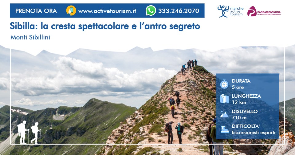 Evento Sibilla la cresta spettacolare e l’antro segreto Locandina Sibilla la cresta spettacolare e l’antro segreto - da domenica 17 maggio - domenica 11 ottobre 2026 ore 09:00 ore 16:30