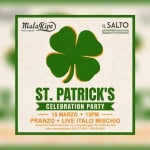 St.Patrik’s celebration @MALARIPE 15/03 Potrebbe essere un'immagine raffigurante bevanda, carta e poster
