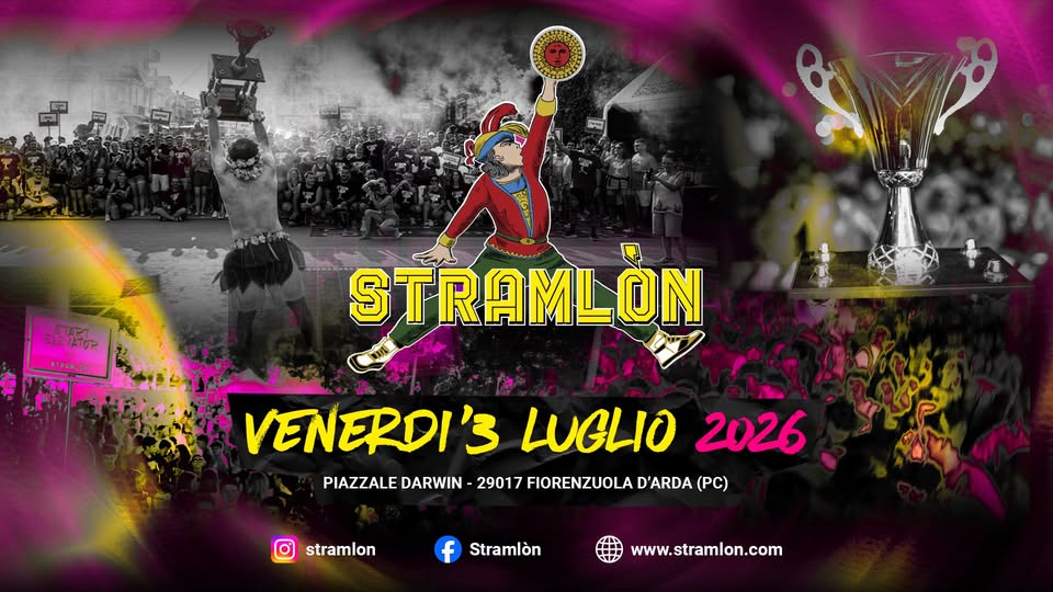 Evento Stramlòn 2026 Locandina Stramlòn 2026 - venerdì 3 luglio ore 18:30 - 20:30