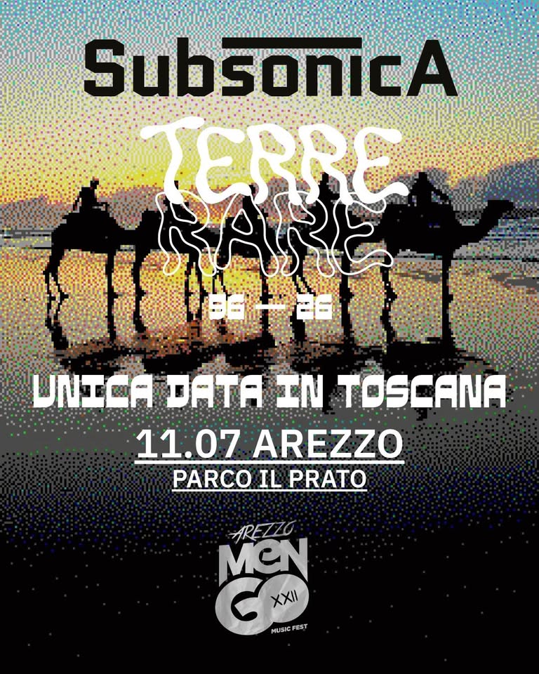 Evento SUBSONICA live Arezzo – Unica Data In Toscana – Mengo Preview Locandina SUBSONICA live Arezzo – Unica Data In Toscana – Mengo Preview - sabato 11 luglio ore 19:00 - 21:00