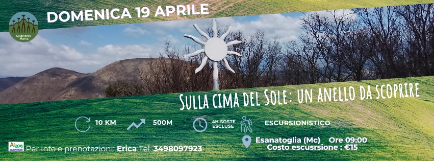 Evento Sulla Cima Del Sole Un Anello Da Scoprire Locandina Sulla Cima Del Sole Un Anello Da Scoprire - domenica 19 aprile ore 09:00 - 11:00