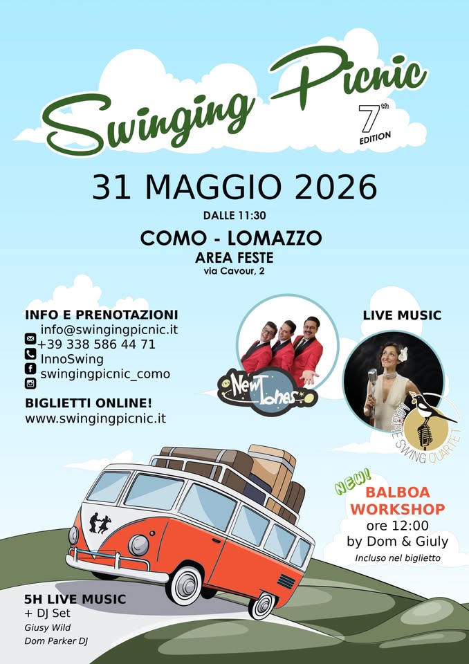 Evento Swinging Picnic 7° edizione Locandina Swinging Picnic 7° edizione - domenica 31 maggio ore 11:30 - 13:30