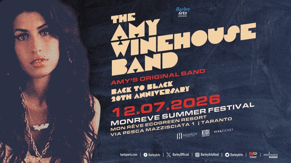 Evento The Amy Winehouse Band Locandina The Amy Winehouse Band - domenica 12 luglio ore 22:00 - 00:00