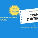 TRAME E INTRECCI – modellazione artistica con fil di ferro con GIOVANNI PINOSIO Potrebbe essere un contenuto grafico raffigurante il seguente testo "domenica 7 GIUGNO modellazione artistica con filo di ferro con GIOVANNI onGIOVANNIPINOSIO PINOSIO Workshop de Le Crede TRAME ε INTRECCI Agriturismo Le Crede 1930 AgrtursmoLeCrede1930-Portagaro Portogruaro 1930-Portogruaro(VE) (VE)"