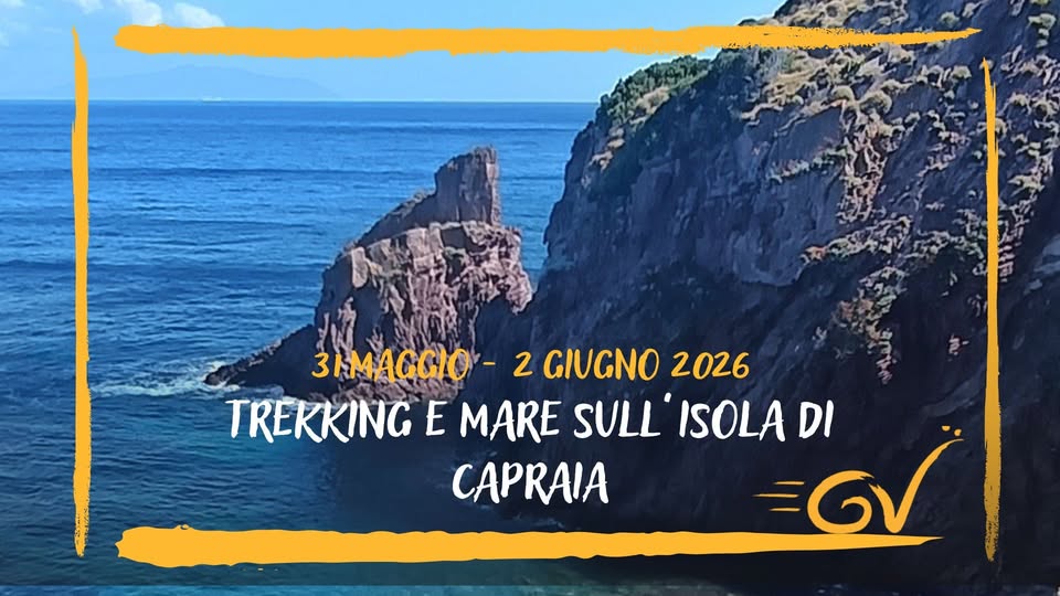 TREKKING e MARE sull’ISOLA DI CAPRAIA Potrebbe essere un'immagine raffigurante il seguente testo "3IMAGGIO- 3IMAGGIO-2GIVGN -2 2 GIUGNO TREKKING E MARE SULL ISOLA DI CAPRAIA ン"