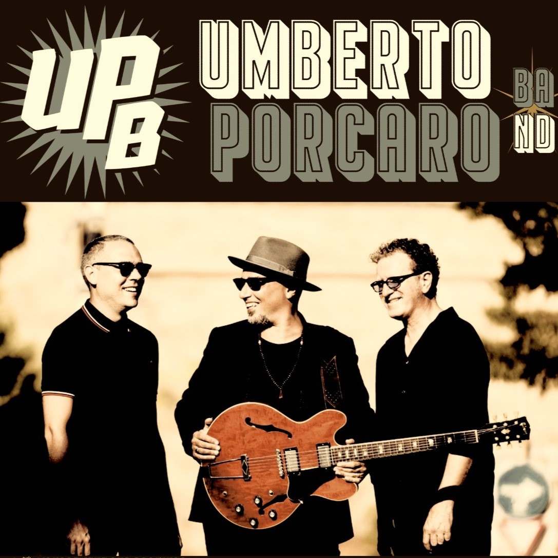 Umberto Porcaro Band Potrebbe essere un'immagine raffigurante chitarra e il seguente testo "UP UMBERTO BA PORCARO NO"
