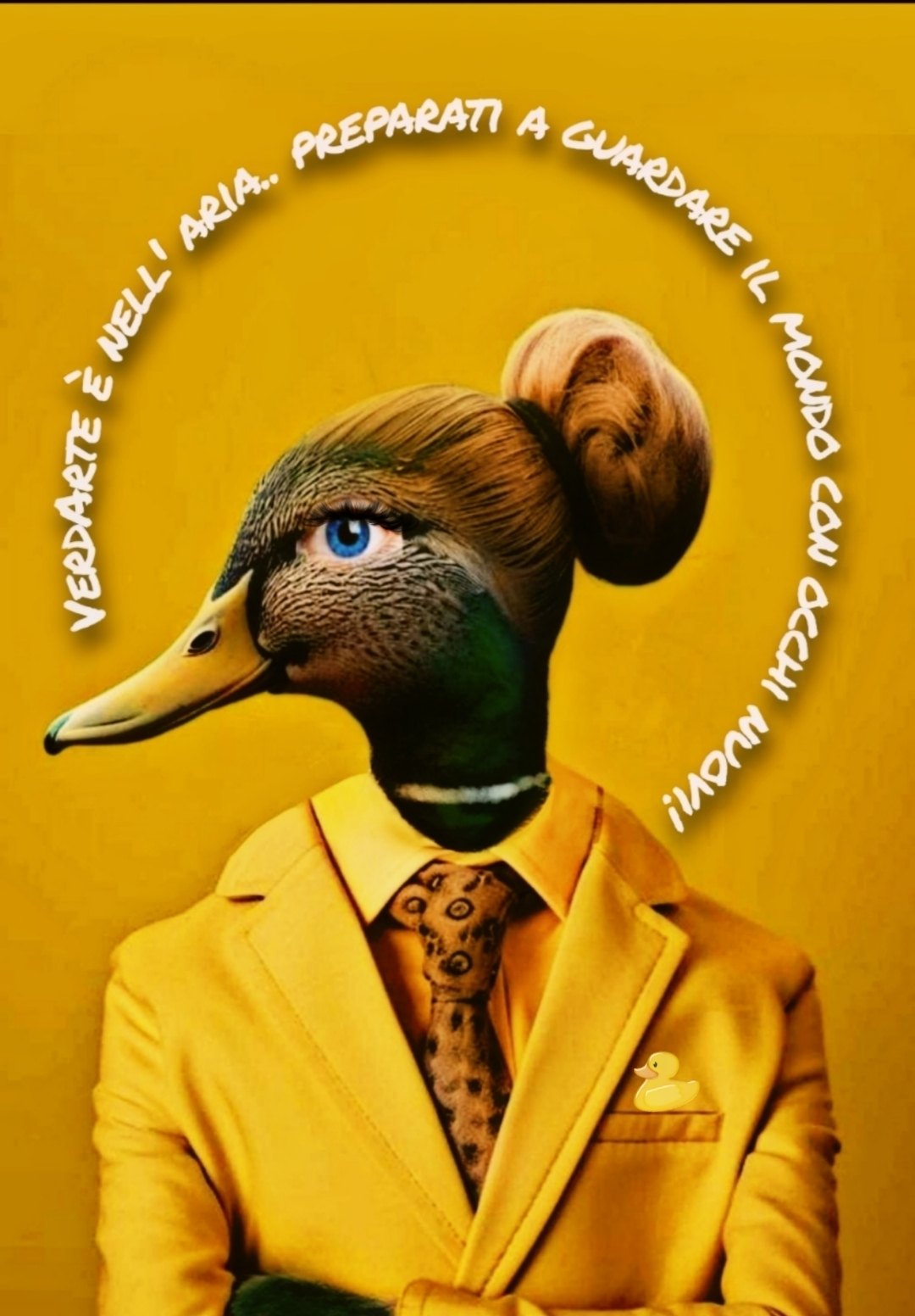 VerdArte a PASIANO Potrebbe essere un'immagine raffigurante oca e testo