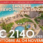VIAGGIO DI GRUPPO A ZANZIBAR – DAL 27 OTTOBRE AL 04 NOVEMBRE 2026 Viaggio Di Gruppo A Zanzibar – Dal 27 Ottobre Al 04 Novembre 2026 a Bari (BA) il 27 ottobre ottobre - 4 novembre 2026