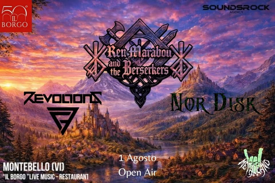 Evento Viking Night With Ren Marabou And The Berseker @Il Borgo Open Air Locandina Viking Night With Ren Marabou And The Berseker @Il Borgo Open Air - sabato 1 agosto ore 19:00 - 21:00