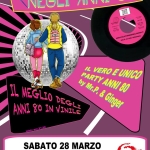 Voglio tornare negli anni 80!!! @ Al Circolone Live Legnano Potrebbe essere un contenuto di pop art raffigurante testo