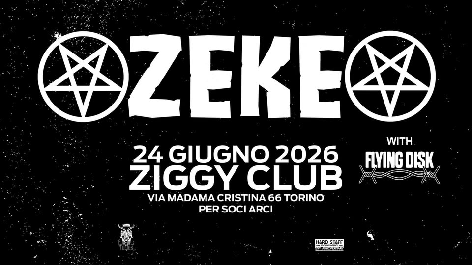Evento ZEKE SPECIAL GUEST live @Ziggy club 24 giugno Locandina ZEKE SPECIAL GUEST live @Ziggy club 24 giugno - mercoledì 24 giugno ore 21:00 - 23:00
