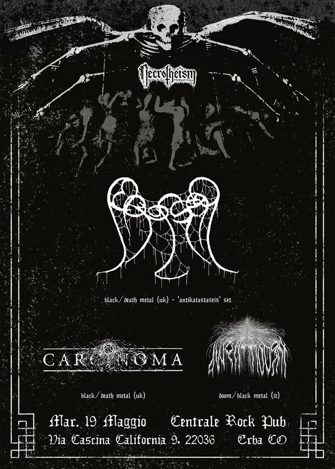Evento 19.05 Abyssal (‘Antikatastaseis’ set) Carcinoma Dwellnought Locandina 19.05 Abyssal (‘Antikatastaseis’ set) Carcinoma Dwellnought - martedì 19 maggio ore 20:00 - 22:00