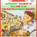 25 APRILE: UN PIATTO DI PASTA INSIEME Potrebbe essere un'immagine raffigurante pasta e il seguente testo "PROLOCO ALPIGNANO 25 APRILE FESTA DELLA LIBERAZIONE Comitato Resistenza e Costituzione ALPIGNANO VIA ARNO' 33 ALLE ORE 12:30 "UN PIATTO DI PASTA INSIEME" PACE ජன 80 PIATTO DI PASTA AL SUGO o IN BIANCO E BOTTIGLIA D'ACQUA: 6,00EURO 6,00 EURO PRENOTAZIONE ENTRO IL 23/4 Tel. o Whatsapp: 333 7910604 La festa è anche musica: "RESISTENZA IN CANTO" con Roby i i Coriandoli (Associazione Auser APS)"
