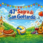 47^ Sagra di San Gottardo Potrebbe essere un'immagine raffigurante il seguente testo "47a Sagradi San Gottardo ל من F អរ ሀሄ يست N مس"