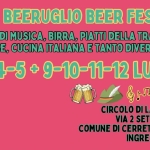 5ª ed. BEERUGLIO BEER FESTIVAL – LAZZERETTO (FI) Potrebbe essere un'immagine raffigurante il seguente testo "5a ED. BEERUGLIO BEER FESTIVAL 8 GIORNI DI MUSICA, BIRRA, PIATTI DELLA TRADIZIONE BAVARESE, CUCINA ITALIANA E TANTO DIVERTIMENTO! 2-3-4-5 9-10-11-12 LUGLIO မိ၂န်၂ CIRCOLO DILAZZERETTO VIA 2 SETTEMBRE 167 COMUNE DI CERRETO GUIDI (FI) INGRESSO LIBERO"
