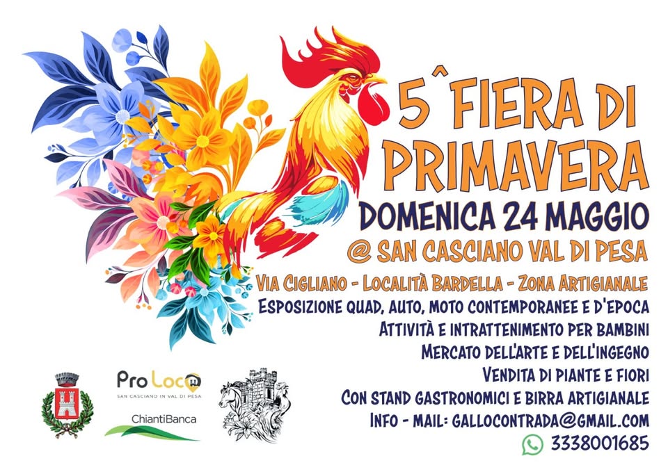 Evento 5º Fiera di Primavera Locandina 5º Fiera di Primavera - domenica 24 maggio ore 09:00 - 11:00