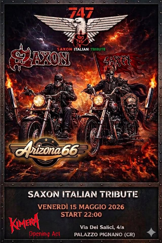 Evento 747 Saxon – Motorcycle Day Locandina 747 Saxon – Motorcycle Day - venerdì 15 maggio ore 22:00 - 23:59
