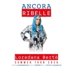 ANCORA RIBELLE – SUMMER TOUR 2026 // Carrara Potrebbe essere un contenuto di pop art raffigurante testo