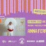 ANNA FERRER live @ Montagnola Republic Potrebbe essere un'immagine raffigurante il seguente testo "global republic LIVE INGRESSO GRATUITO 20 GIUGNO 2026 ORE ORE 21.00 BOLOGNA- PARCO DELLA MONTAGNOLA ANNA FERRER arci 1y Montagnola -Bologn Bologna MONTAGNOL US MILLENIUMGLUB AREABIA DJANGO"