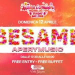 Aperymusic by Besame | Jashïra & Clubbino’s ~ Sunday Day-Time @VillaGarziere Potrebbe essere un'immagine raffigurante il seguente testo "JASHRA & & ฐ SUNDAY DAY-TIME DAY DOMENICA1 12 APRILE SESAME APERYMUSIC DALLE 17:30 ALLE 00:00 FREE ENTRY FREE BUFFET I Vilta Garziere"