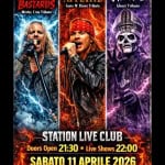 Appetite (GUNS N’ROSES) + Motley Bastards (MOTLEY CRUE) + Ritual (GHOST) live @ Station Live Club! Potrebbe essere un'immagine raffigurante il seguente testo "MOTLEY BASTARDS MötleyCrieTribute Mőtley Crue Tribute APPETITE Guns N' Roses Tribute RITUAL Ghost GhostTribute Tribute वা STATION LIVE CLUB Doors Open 21:30 Live Shows 22:00 SABATO 11 APRILE 2026 SAREU AFTERSHOW DJ SET by TITANIA & DISORDER ROCK ROCKMETALPARTY METAL PARTY via Custoza, 43 -Paderno Dugnano (MI) BLACK မြီ့မ်းပေမ်န်မ့ြင"