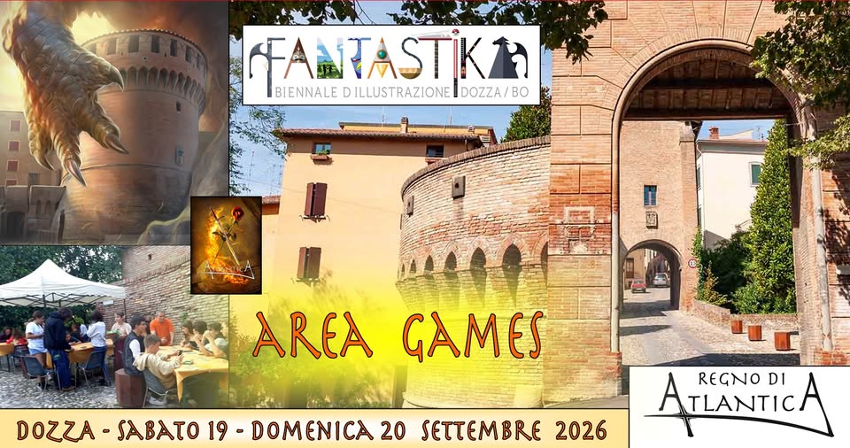 Evento Area Giochi a FantastikA 2026 Locandina Area Giochi a FantastikA 2026 - sabato 19 settembre ore 11:00 - 13:00
