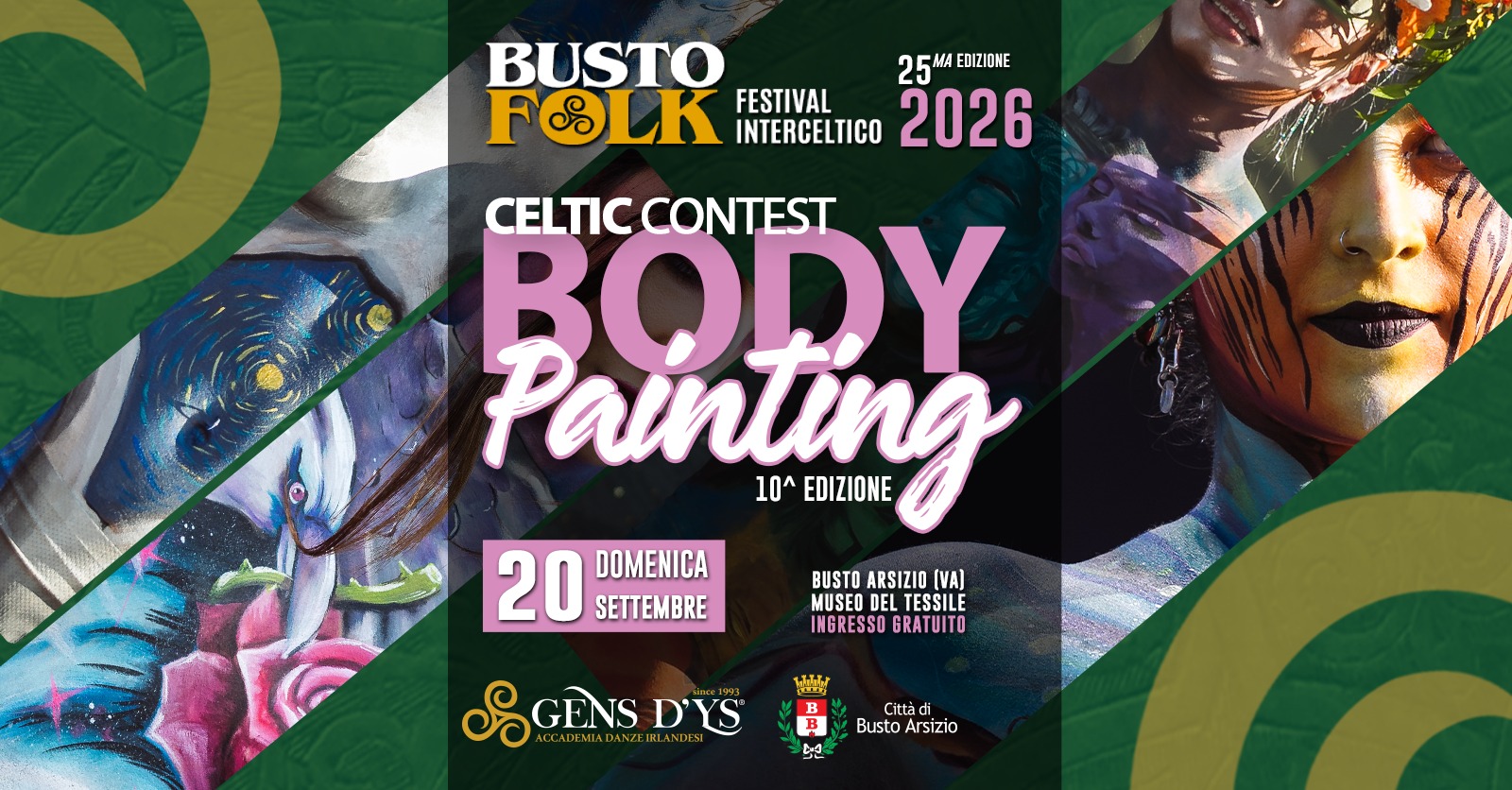 Evento Bustofolk 2026 – Contest di Body Painting Locandina Bustofolk 2026 – Contest di Body Painting - domenica 20 settembre ore 09:30 - 11:30
