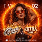 CALIENTE EXTRA DATE | Sabato 2 Maggio 2026 | FIVE UDINE Potrebbe essere un'immagine raffigurante il seguente testo "FIVE theelub lub the 02 MAGGIO ដ CALYENTE EXTRA DATE +18 DALLE DALLE23:30 23:30 VIA PALLADIO, 78 -TAVAGNACCO VAPALLADIO,78-TAVAGNACCO-UDINE -UDINE PAL"