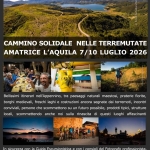 Cammino solidale nelle Terre Mutate 2026 Amatrice – L’Aquila Cammino solidale nelle Terre Mutate 2026 Amatrice – L’Aquila a Amatrice (RI) il 6 luglio - 10 luglio 2026