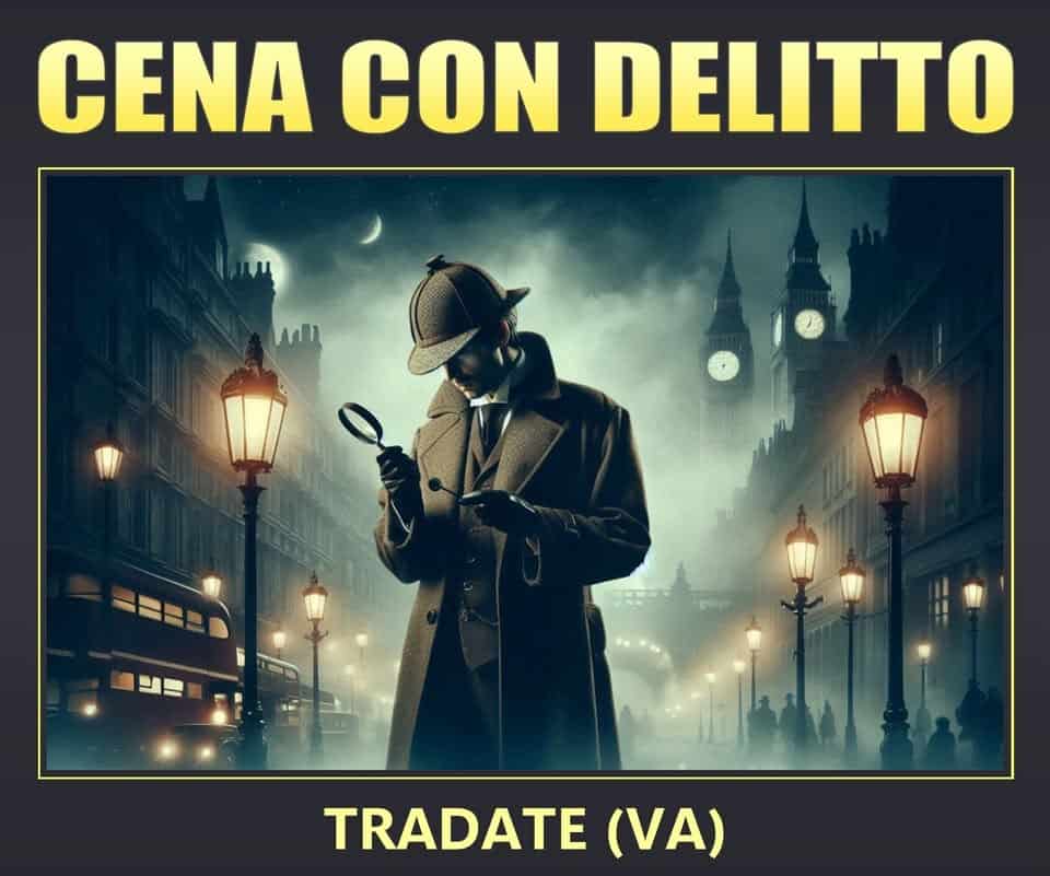 Cena con Delitto al Birra & Brace di Tradate (VA) Potrebbe essere un'immagine raffigurante una o più persone e il seguente testo "CENA CON DELITTO 山ー TRADATE (VA)"