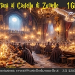 🪄✨ CENA POTTERIANA AL CASTELLO DI ZUMELLE ✨🪄 Potrebbe essere un'immagine raffigurante il seguente testo "Cena Pottetjana 미 Castello di Zumelle 1 1Giugno 2026 Per info Perinfoe e prenotazioni: eventi@castllodizumelle.it 351 2240481 ZUMELLG"