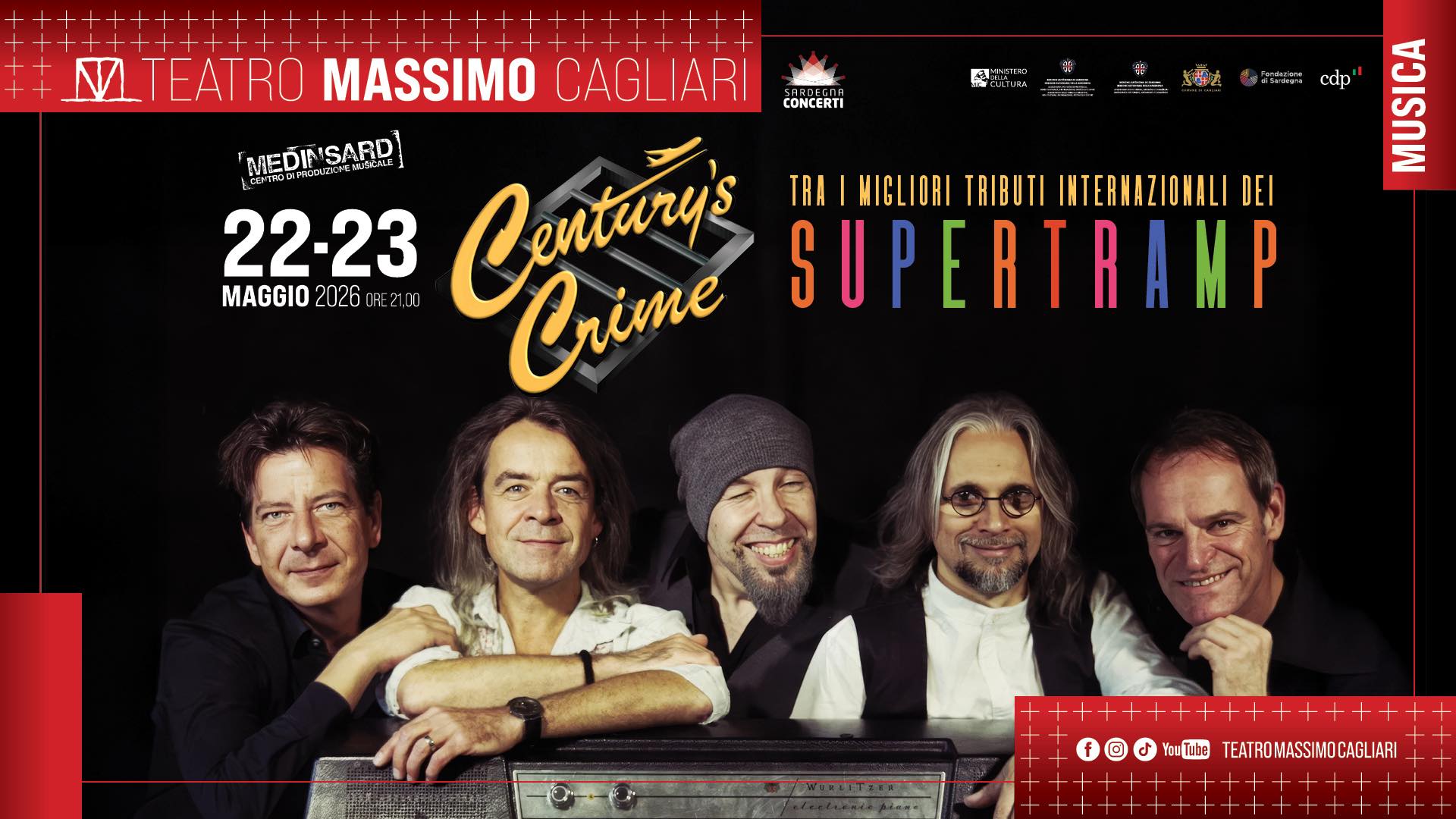 Evento Century’s Crime@Teatro Massimo Locandina Century’s Crime@Teatro Massimo - sabato 23 maggio ore 21:00 - 23:00