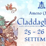 Claddagh Fest – Lago D’Orta – VII edizione || 25·26·27 settembre 2026 Potrebbe essere un'immagine raffigurante arpa e il seguente testo "এ Ameno (NO) Claddagh CELTICA Fest MUSICA ARTE & CULTURA 25-26-27 -26 -27 25 SETTEMBRE"