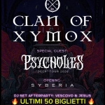 CLAN OF XYMOX + PSYCHO•LIES ~ Live @ TRAFFIC // ROMA Clan Of Xymox Psycho – Lies Live – Traffic – Roma a Roma (RM) il 2 ottobre 2026